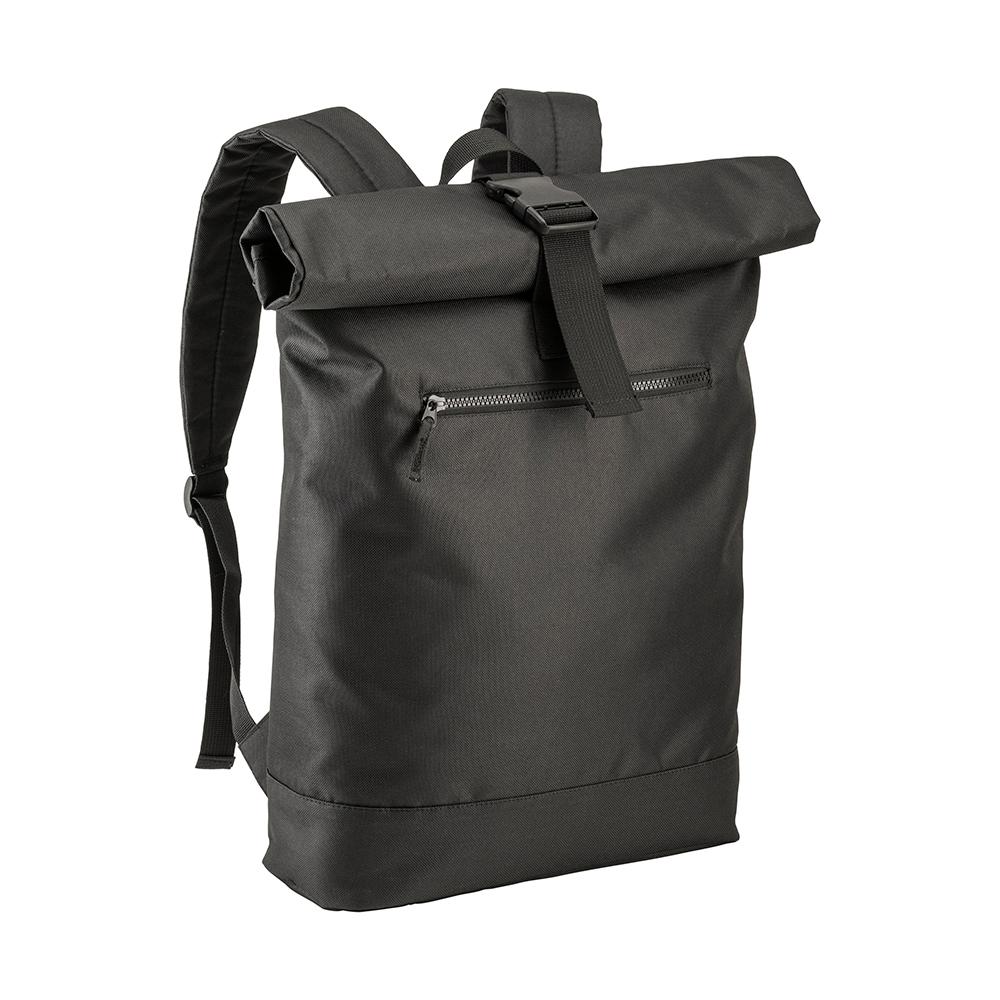 Zaino Roll porta PC (17") in poliestere riciclato R-PET con tasca esterna con cerniera Zaino Roll porta PC (17") in poliestere riciclato R-PET con tasca esterna con cerniera